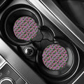Tropical Hibiscus Flowers Aztec Print Car Coasters