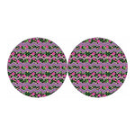 Tropical Hibiscus Flowers Aztec Print Car Coasters