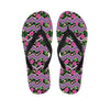 Tropical Hibiscus Flowers Aztec Print Flip Flops