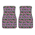 Tropical Hibiscus Flowers Aztec Print Front Car Floor Mats