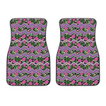 Tropical Hibiscus Flowers Aztec Print Front Car Floor Mats