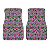 Tropical Hibiscus Flowers Aztec Print Front Car Floor Mats