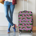 Tropical Hibiscus Flowers Aztec Print Luggage Cover