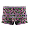 Tropical Hibiscus Flowers Aztec Print Men's Boxer Briefs