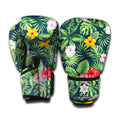 Tropical Hibiscus Flowers Pattern Print Boxing Gloves