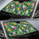 Tropical Hibiscus Flowers Pattern Print Car Sun Shade GearFrost