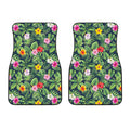 Tropical Hibiscus Flowers Pattern Print Front Car Floor Mats