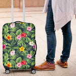 Tropical Hibiscus Flowers Pattern Print Luggage Cover GearFrost