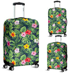 Tropical Hibiscus Flowers Pattern Print Luggage Cover GearFrost