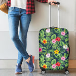 Tropical Hibiscus Flowers Pattern Print Luggage Cover GearFrost