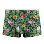 Tropical Hibiscus Flowers Pattern Print Men's Boxer Briefs