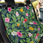 Tropical Hibiscus Flowers Pattern Print Pet Car Back Seat Cover