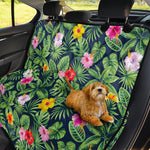 Tropical Hibiscus Flowers Pattern Print Pet Car Back Seat Cover