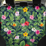 Tropical Hibiscus Flowers Pattern Print Pet Car Back Seat Cover