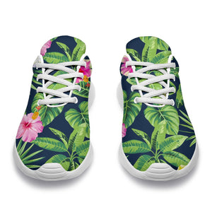 Tropical Hibiscus Flowers Pattern Print Sport Shoes GearFrost