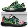 Tropical Hibiscus Flowers Pattern Print Sport Shoes GearFrost