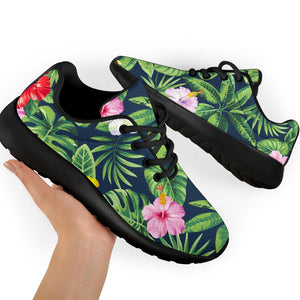 Tropical Hibiscus Flowers Pattern Print Sport Shoes GearFrost