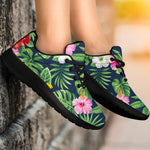 Tropical Hibiscus Flowers Pattern Print Sport Shoes GearFrost