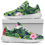 Tropical Hibiscus Flowers Pattern Print Sport Shoes GearFrost