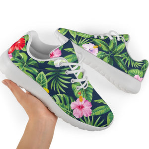 Tropical Hibiscus Flowers Pattern Print Sport Shoes GearFrost