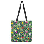 Tropical Hibiscus Flowers Pattern Print Tote Bag
