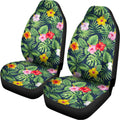 Tropical Hibiscus Flowers Pattern Print Universal Fit Car Seat Covers
