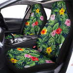 Tropical Hibiscus Flowers Pattern Print Universal Fit Car Seat Covers