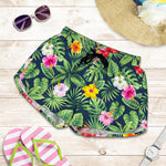Tropical Hibiscus Flowers Pattern Print Women's Shorts