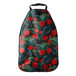 Tropical Hibiscus Leaves Pattern Print Car Seat Organizers