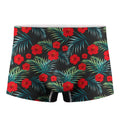 Tropical Hibiscus Leaves Pattern Print Men's Boxer Briefs
