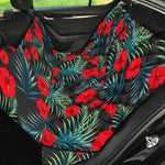Tropical Hibiscus Leaves Pattern Print Pet Car Back Seat Cover