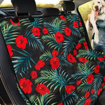 Tropical Hibiscus Leaves Pattern Print Pet Car Back Seat Cover