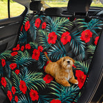 Tropical Hibiscus Leaves Pattern Print Pet Car Back Seat Cover