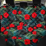 Tropical Hibiscus Leaves Pattern Print Pet Car Back Seat Cover