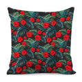 Tropical Hibiscus Leaves Pattern Print Pillow Cover