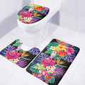 Tropical Hummingbird Print 3 Piece Bath Mat Set