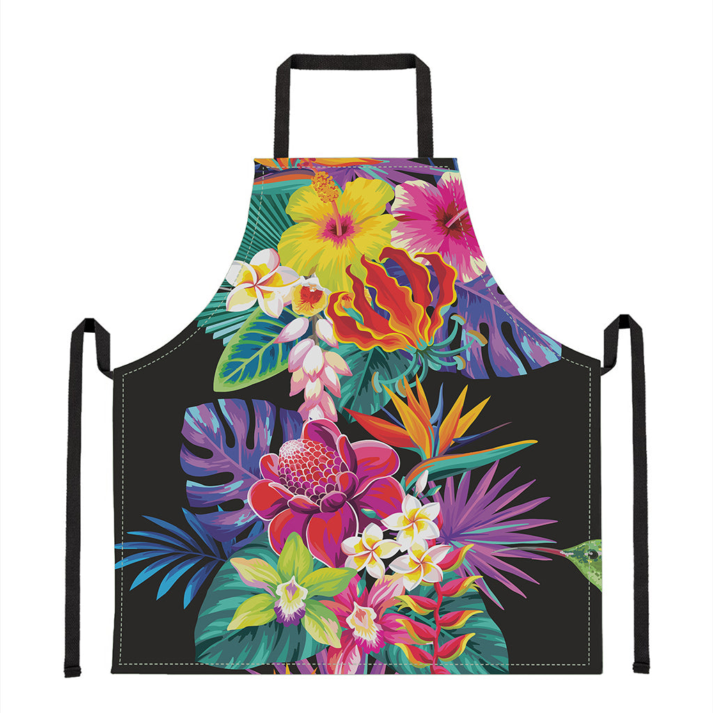 Tropical Hummingbird Print Apron