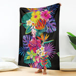Tropical Hummingbird Print Blanket