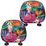 Tropical Hummingbird Print Car Headrest Covers