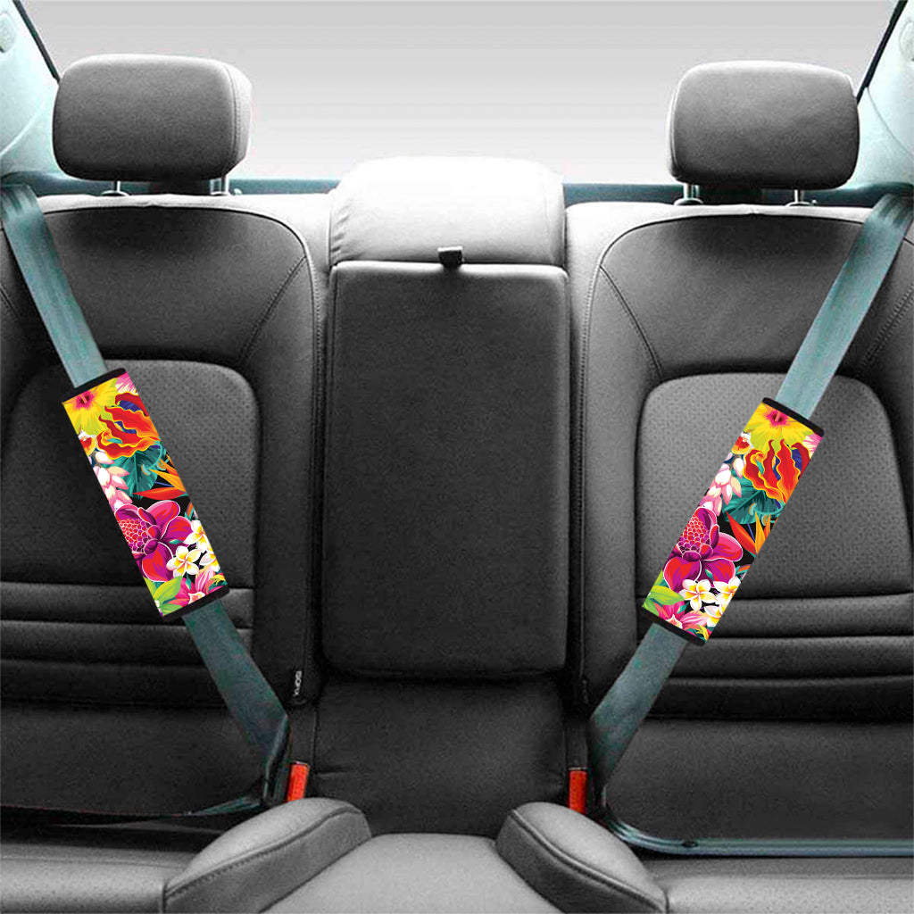Tropical Hummingbird Print Car Seat Belt Covers