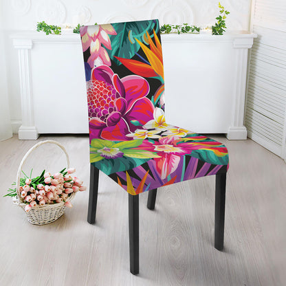 Tropical Hummingbird Print Dining Chair Slipcover
