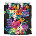 Tropical Hummingbird Print Duvet Cover Bedding Set