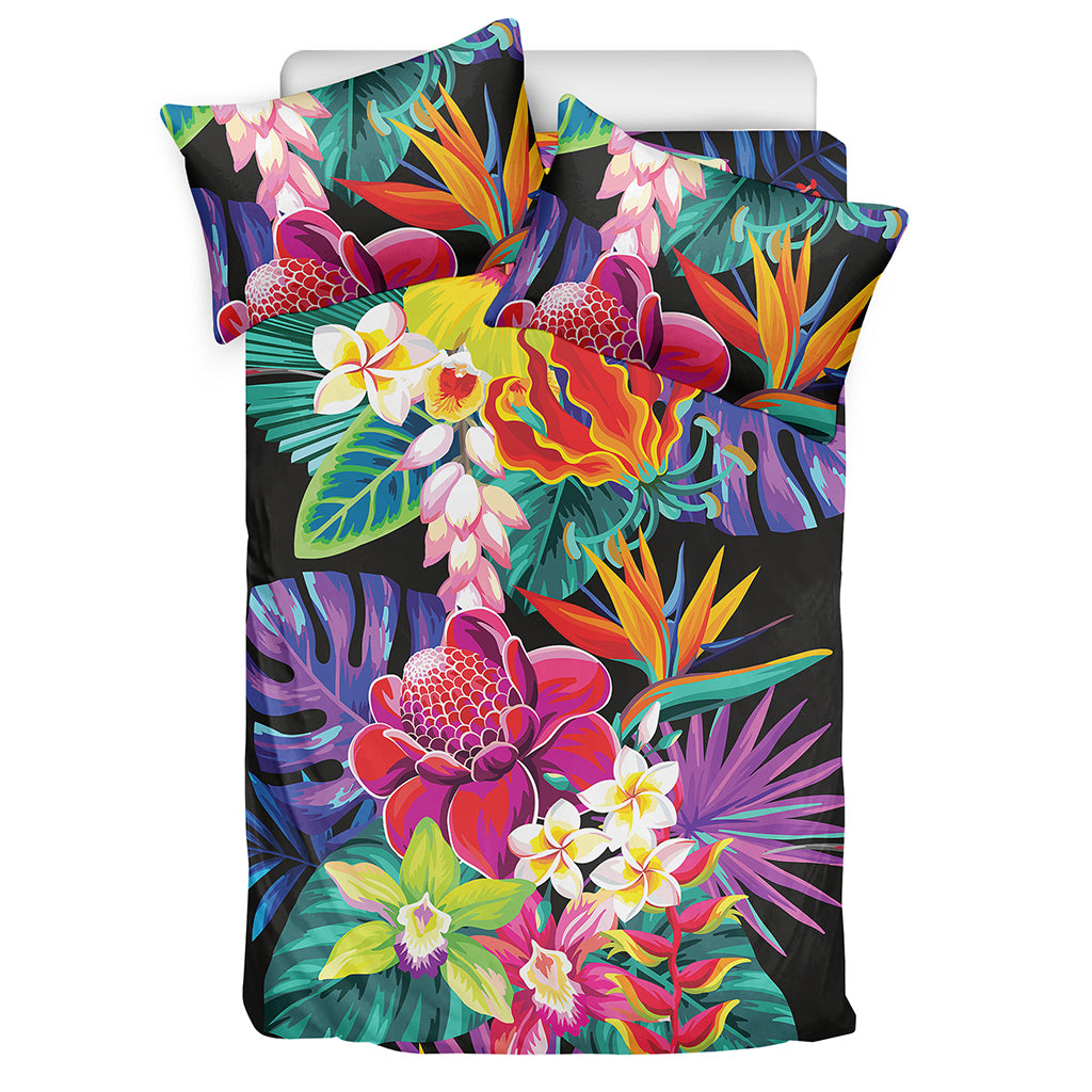 Tropical Hummingbird Print Duvet Cover Bedding Set