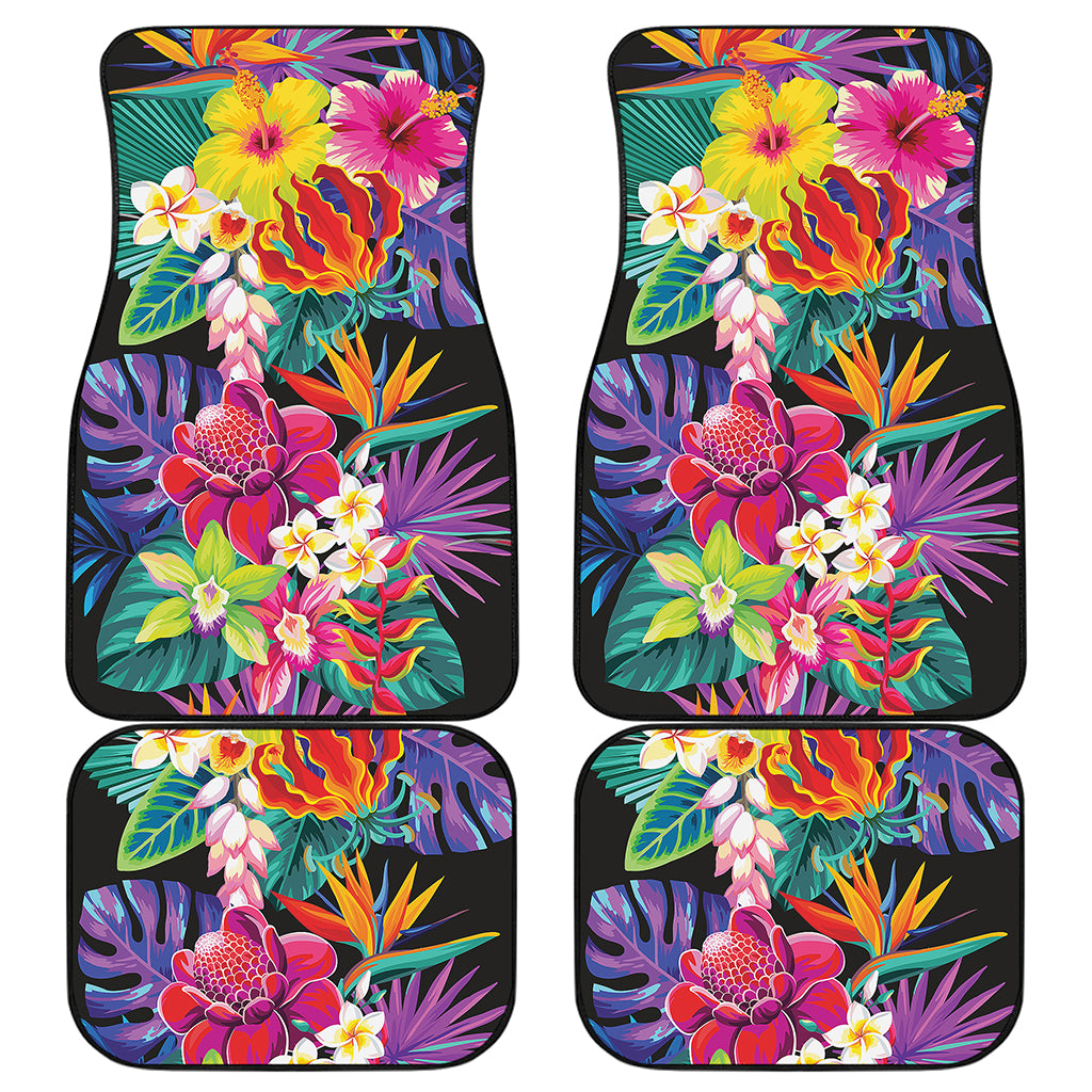 Tropical Hummingbird Print Front and Back Car Floor Mats