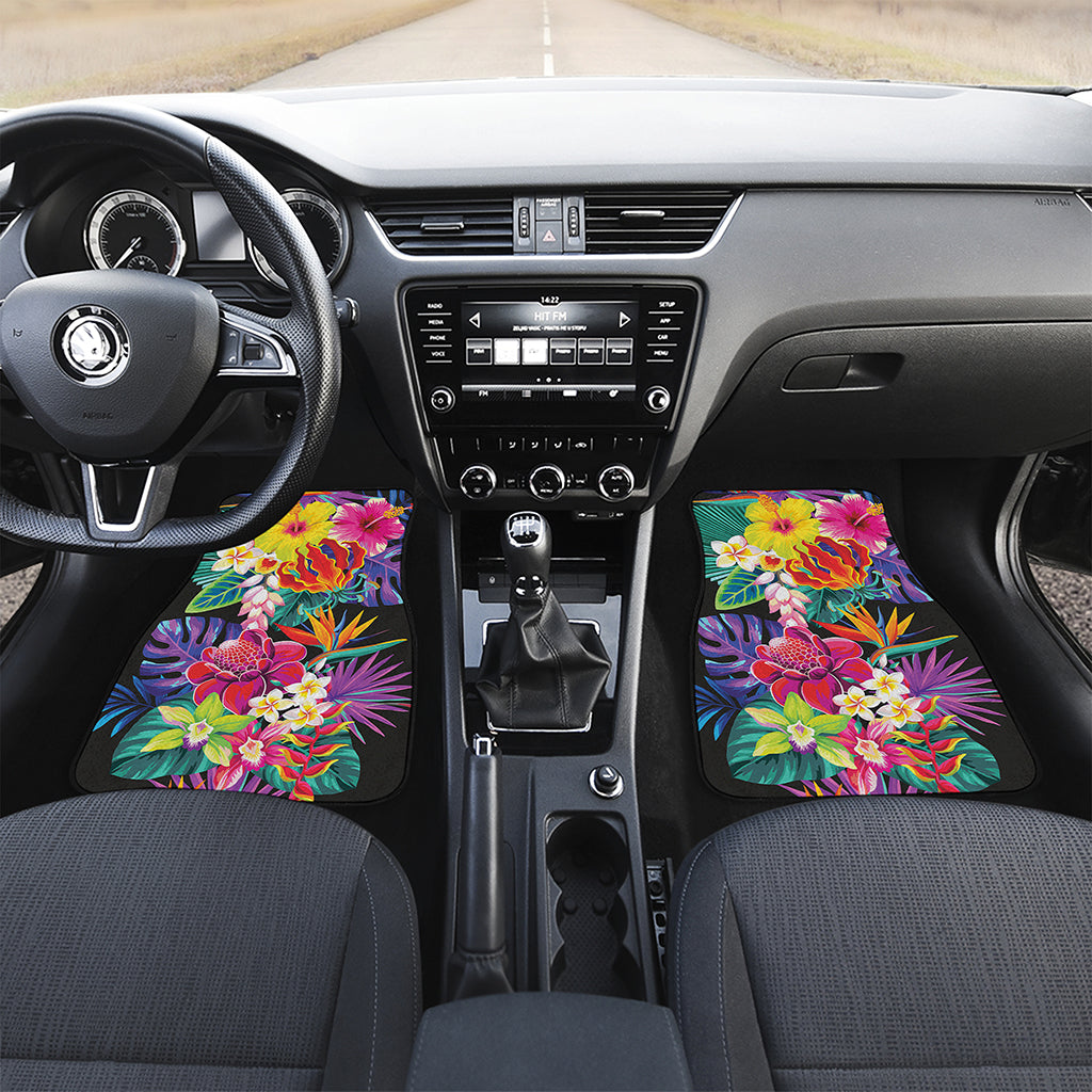 Tropical Hummingbird Print Front and Back Car Floor Mats