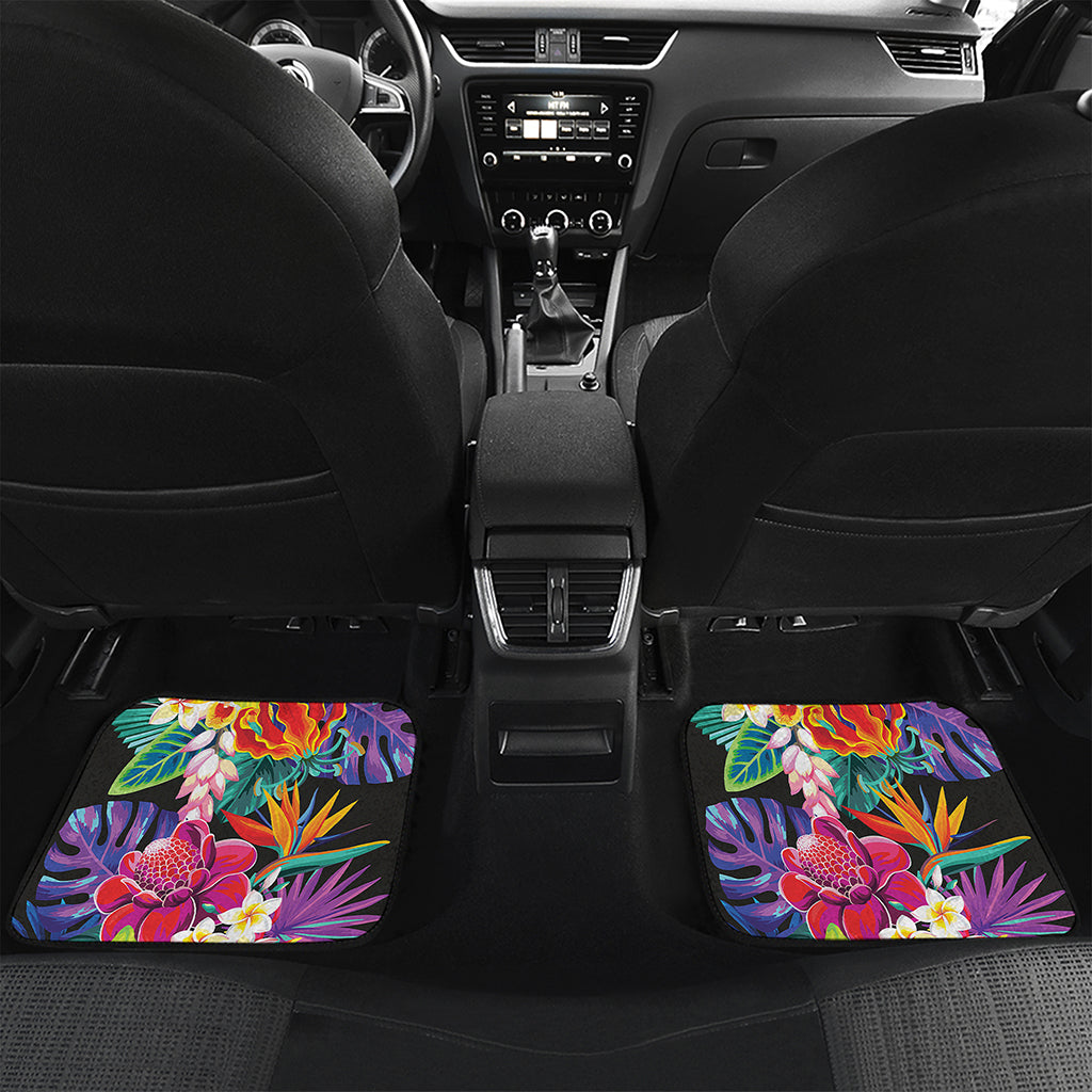 Tropical Hummingbird Print Front and Back Car Floor Mats