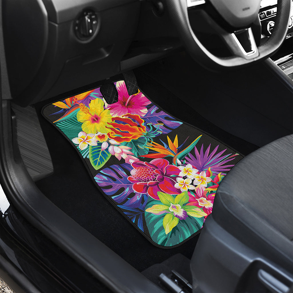 Tropical Hummingbird Print Front and Back Car Floor Mats