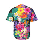 Tropical Hummingbird Print Men's Baseball Jersey