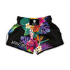 Tropical Hummingbird Print Muay Thai Boxing Shorts