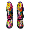 Tropical Hummingbird Print Muay Thai Shin Guards